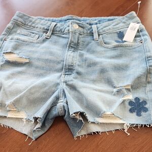 Old Navy istressed Denim Shorts with Blue Accents